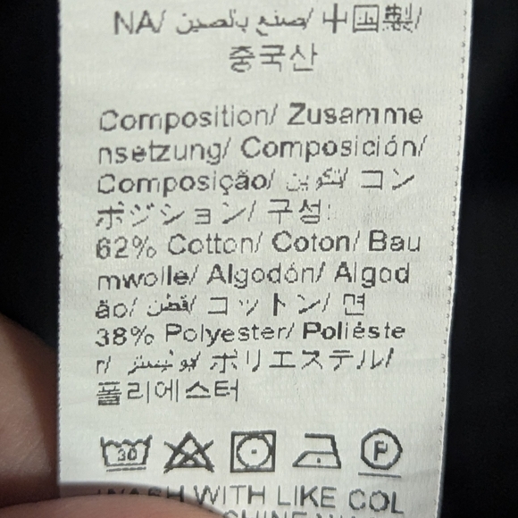 Washed Black Ruffle Hem Cropped Sweatshirt Balloon Sleeve Grunge Y2K Western - Picture 8 of 8